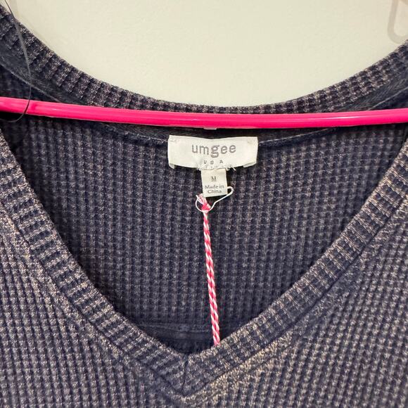 Umgee Waffle Short Sleeve Midi Dress Size Medium NWT - Picture 6 of 8